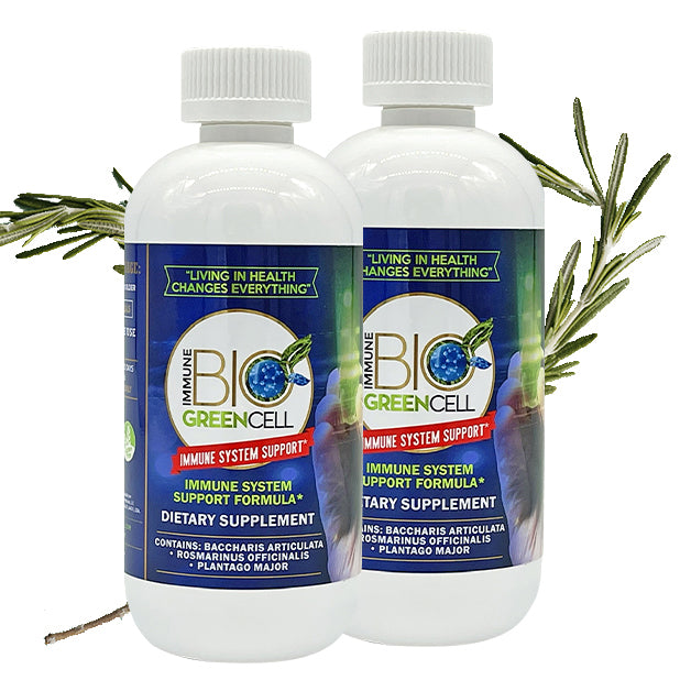 Immune Bio Green Cell - Immune System Support* - Incluye 2 Botellas - 4ml Per Serving