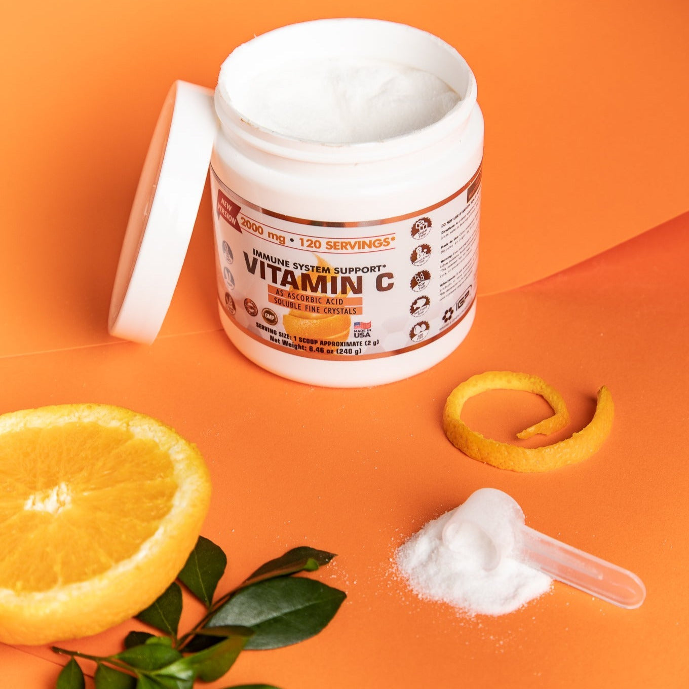 Vitamina C 2,000 Mg - 120 Servicios (8.46 Oz - 240 G)